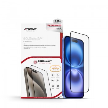 Kính Cường Lực iPhone 16 Zeelot SolidSleek 2.5D Anti-Glare