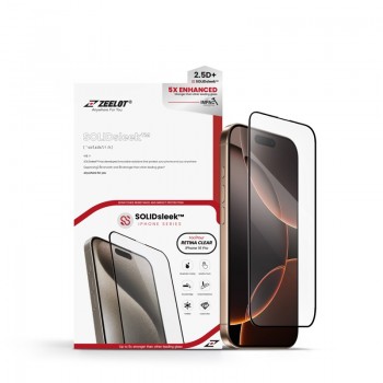 Kính Cường Lực iPhone 16 Pro Zeelot SolidSleek 2.5D Retina Clear